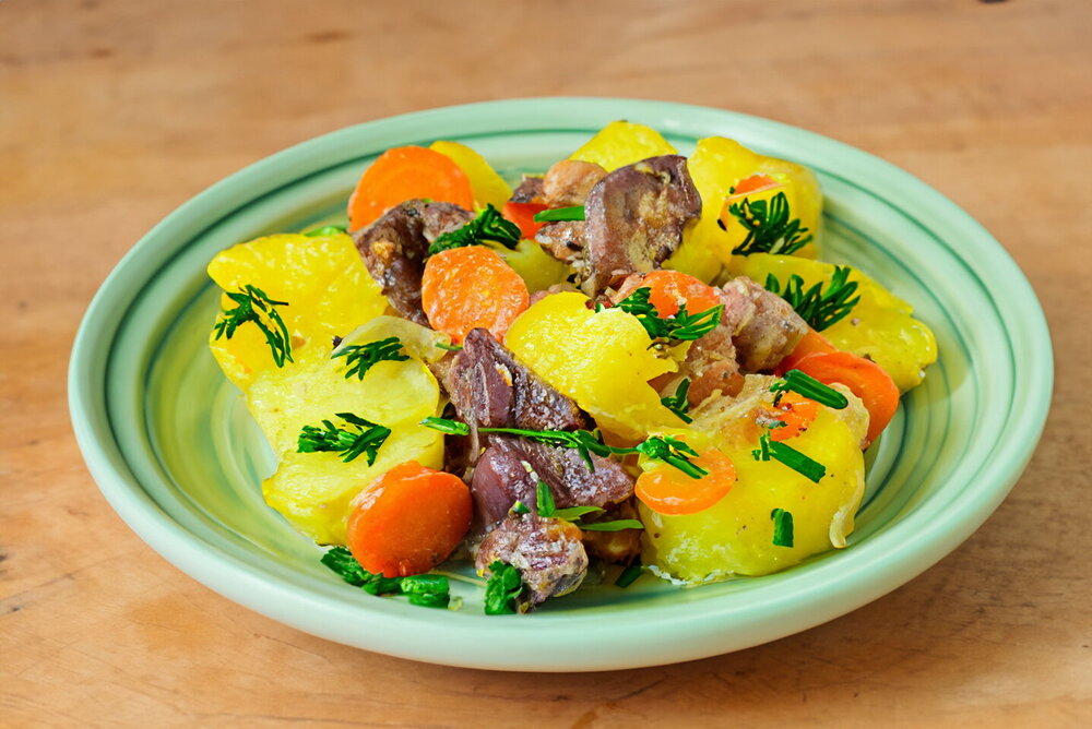 Pork with Potatoes in a Baking Sleeve (Oven-Baked)