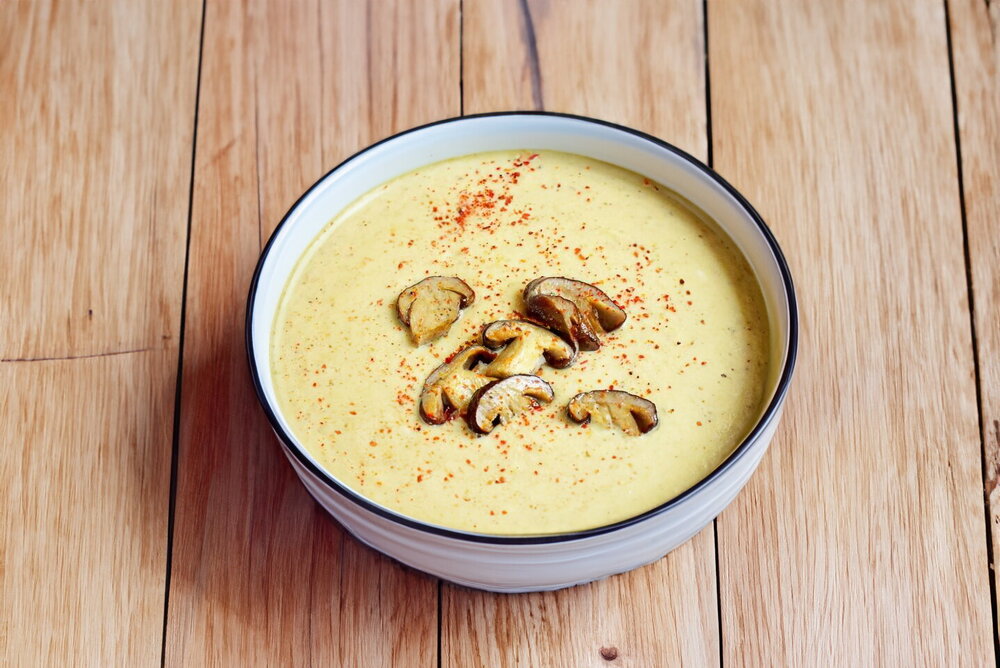 Creamy White Mushroom Soup-Purée