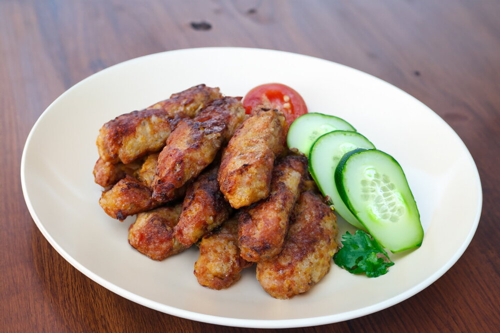 Ćevapčići Sausages in a Frying Pan