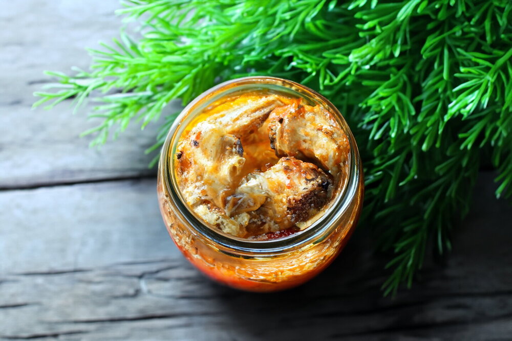 Chicken in a Jar in Its Own Juice