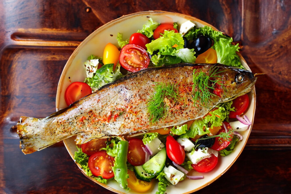 Trout in Foil over Charcoal on the Grill