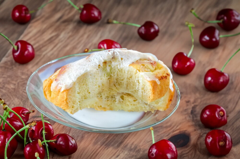 Cottage Cheese Swirls in Sour Cream Topping