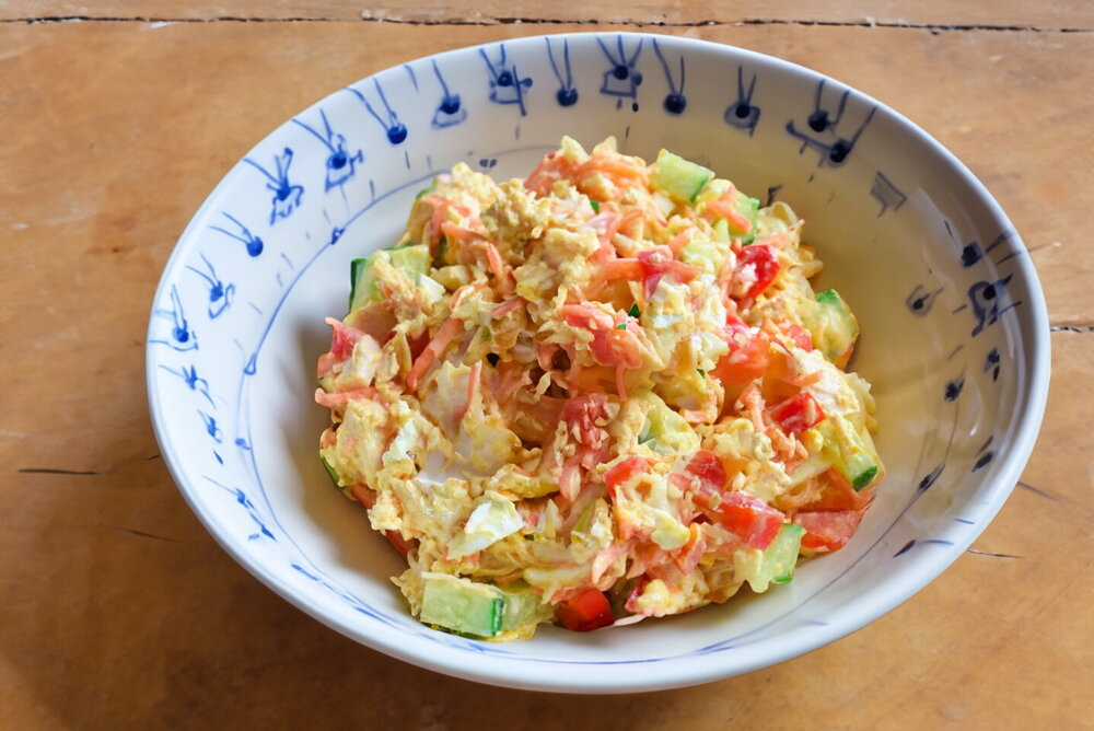 Salad with Chicken Breast and Korean Carrot