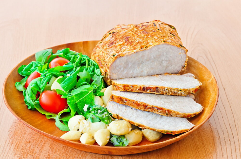 Pork with Garlic in Foil (Baked in the Oven)