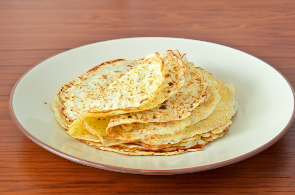 Scalded Milk Pancakes with Tiny Holes