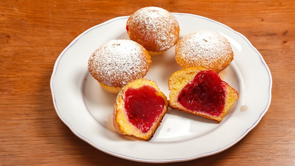 Gorgeous Jam Muffins with Kefir