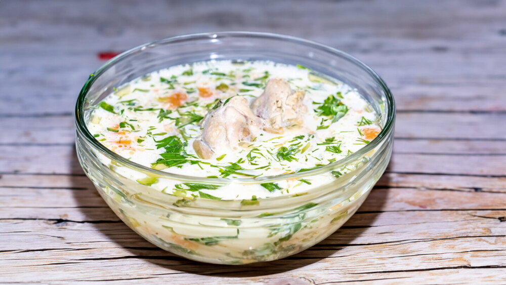 Cheese Soup with Chicken and Potatoes