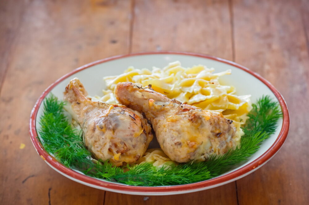 Stuffed Chicken Drumsticks in the Oven