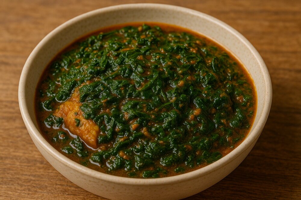 Spinach and groundnut stew