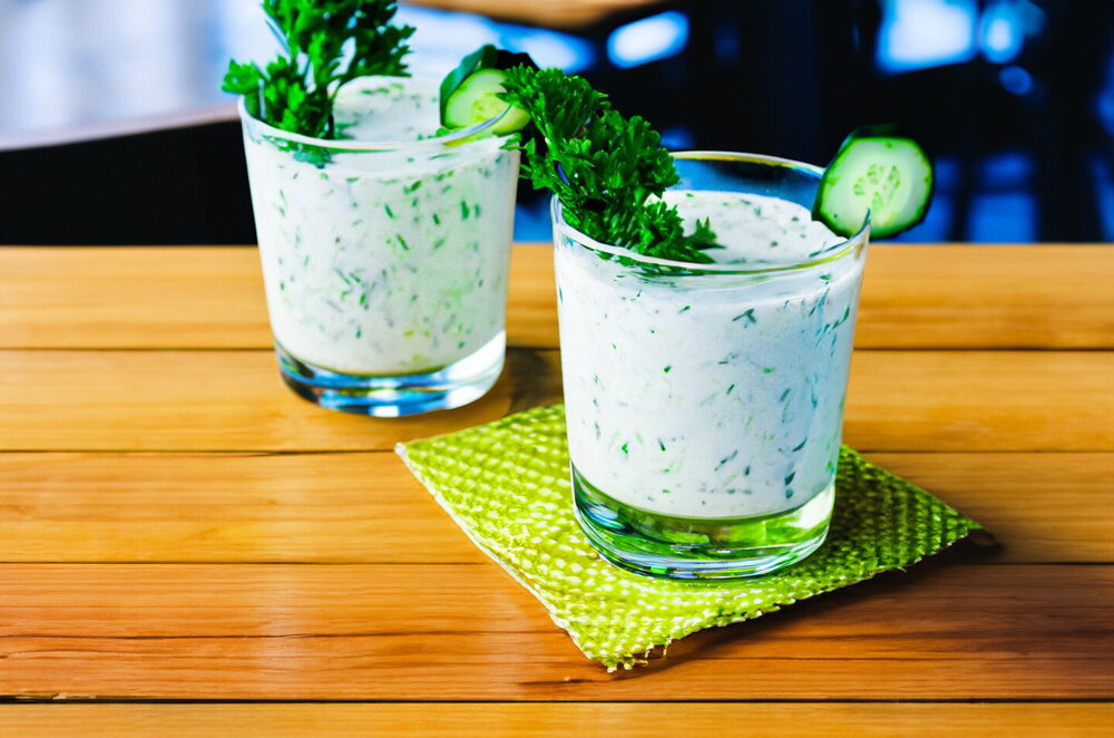 Kefir with Cucumber and Herbs
