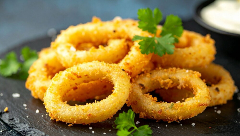 Onion rings in the oven