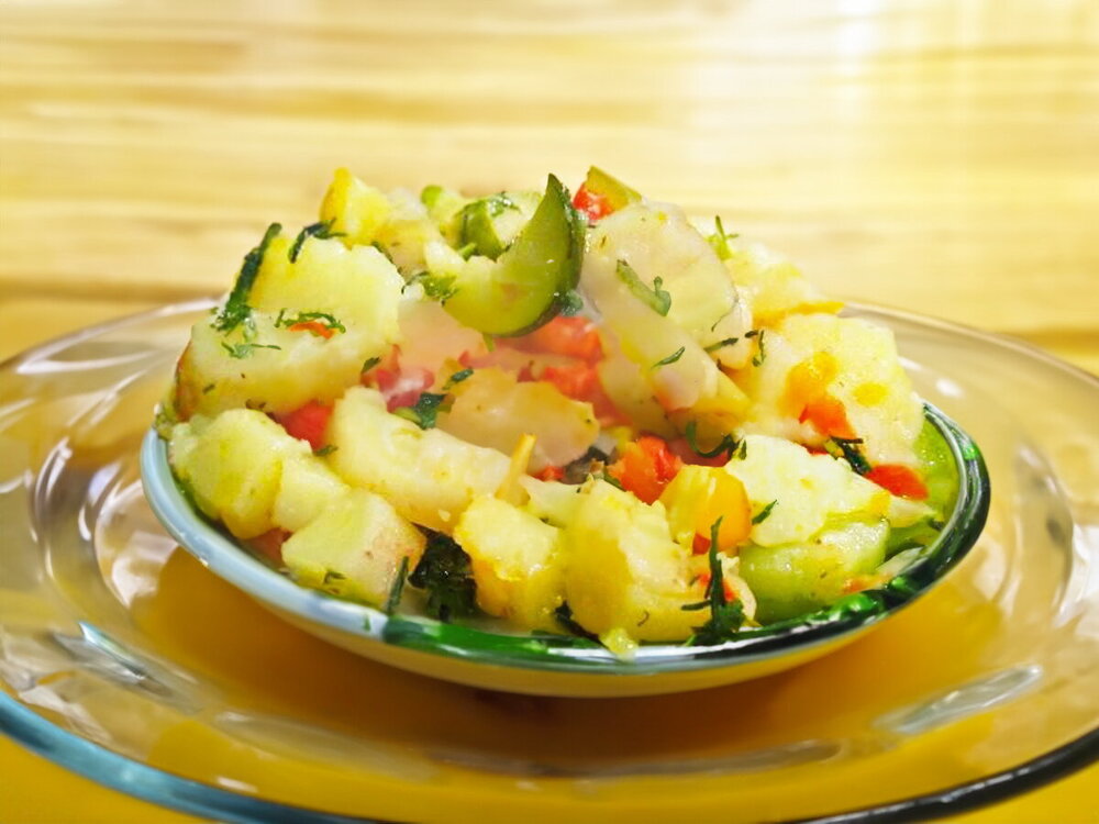 Vegetable Stew with Zucchini, Potatoes, and Tomatoes