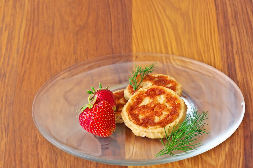 Diet Baked Cottage Cheese Pancakes