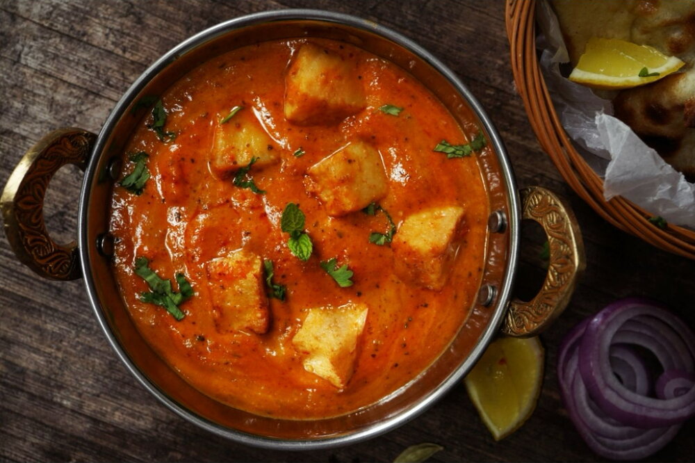 Simple paneer and potato curry