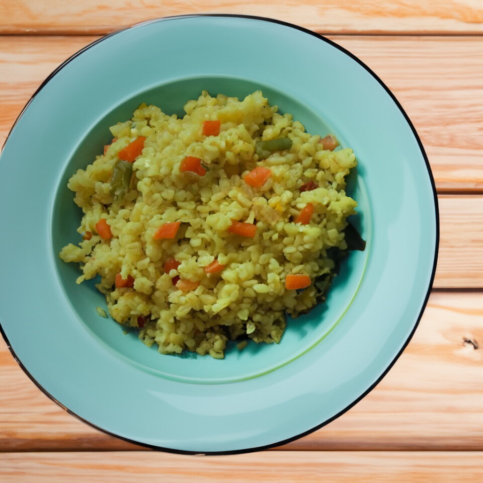 Bulgur with Frozen Vegetable Mix in a Multicooker
