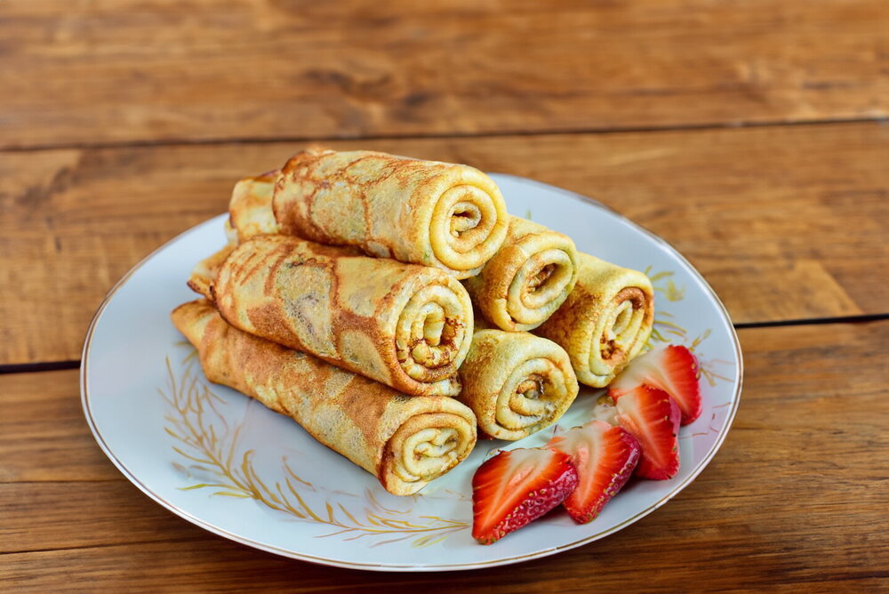 Pancakes in a Bottle with Milk