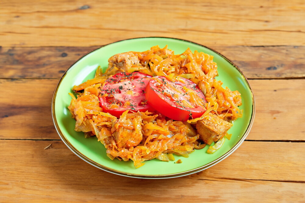 Braised Cabbage with Meat in a Multicooker