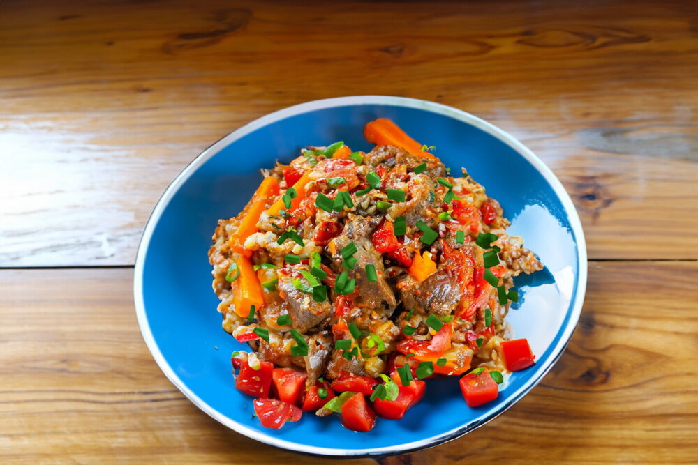 Braised Beef Heart with Vegetables