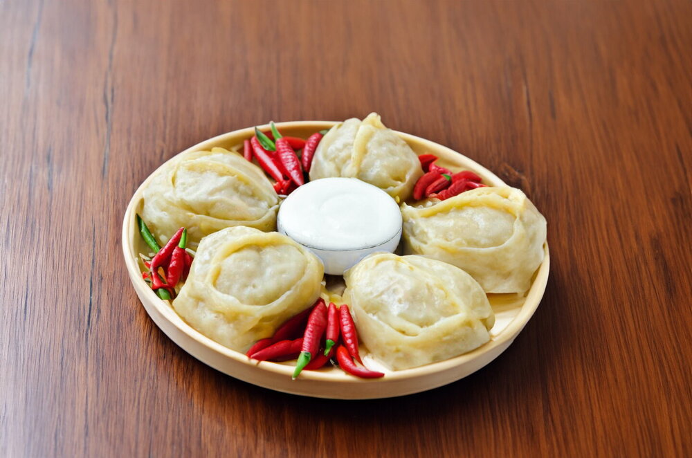 Steamed Dumplings with Pumpkin and Meat Filling