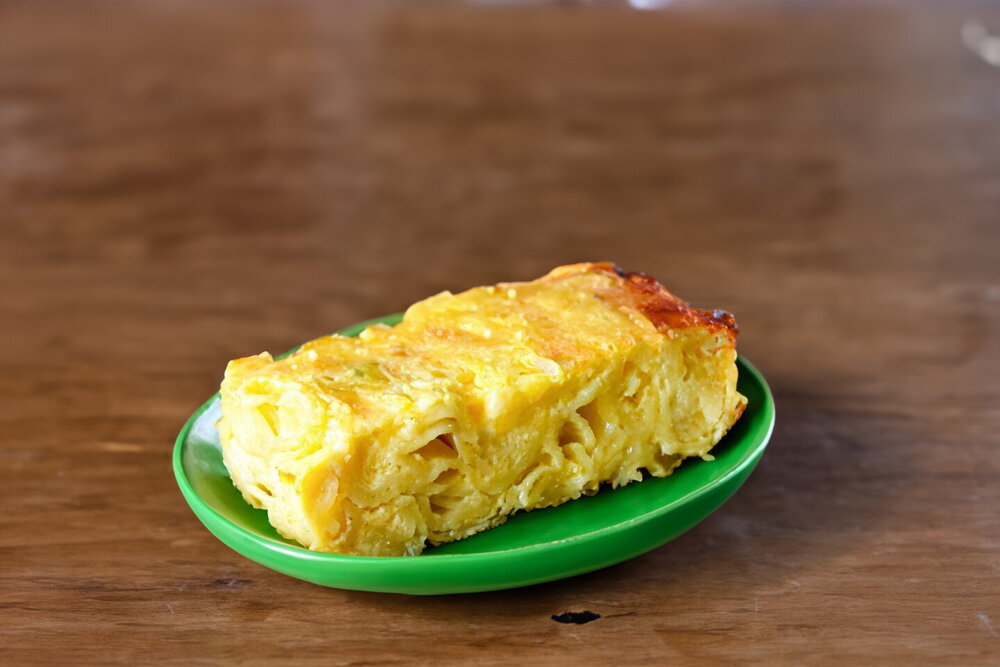 Pasta in Sour Cream with Cheese, Baked in the Oven