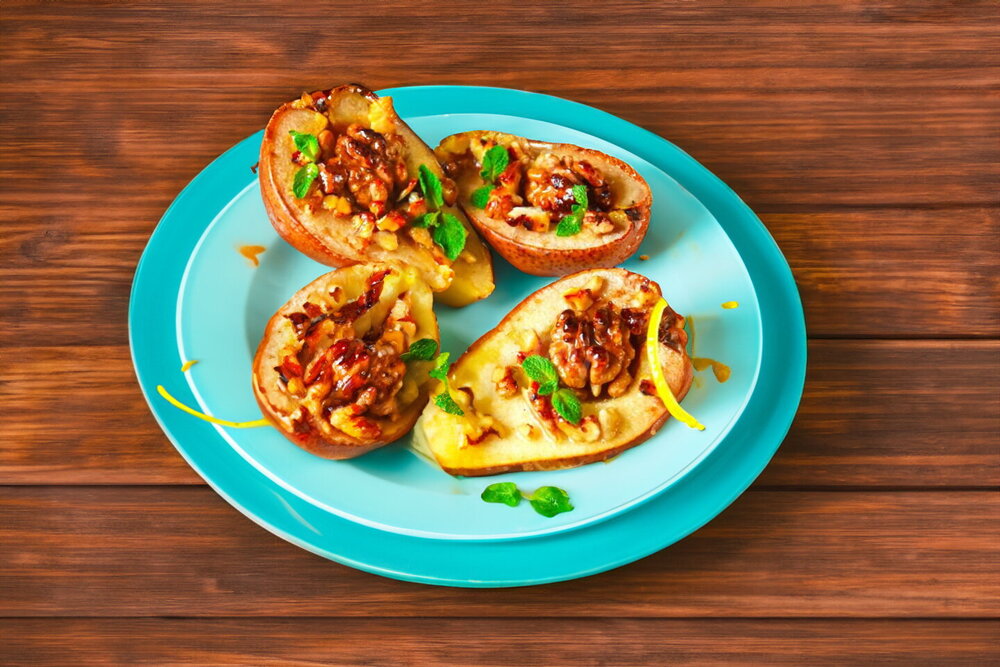 Baked Pears with Honey and Nuts