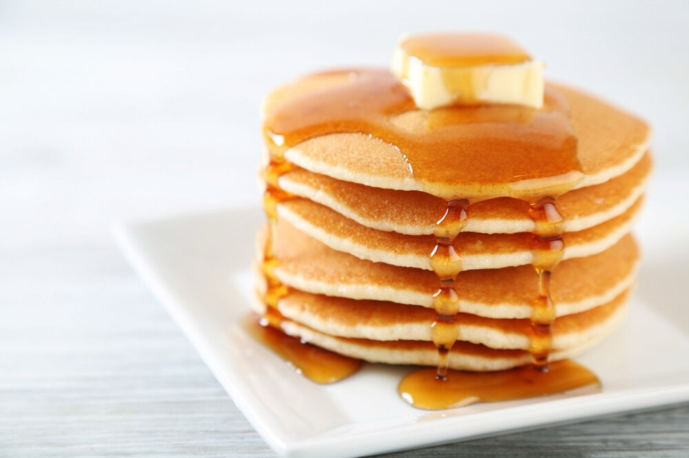 Fluffy American pancakes