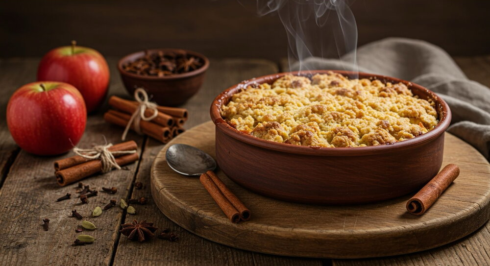 Flapjack apple crumble