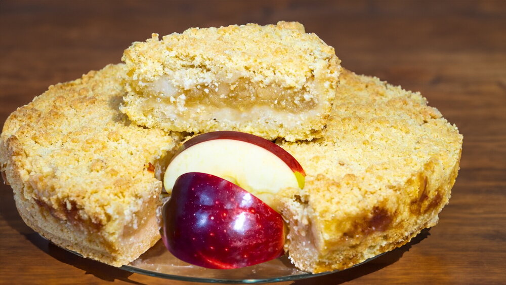 Lazy Apple Pie with Sugar and Lemon (Oven-Baked)