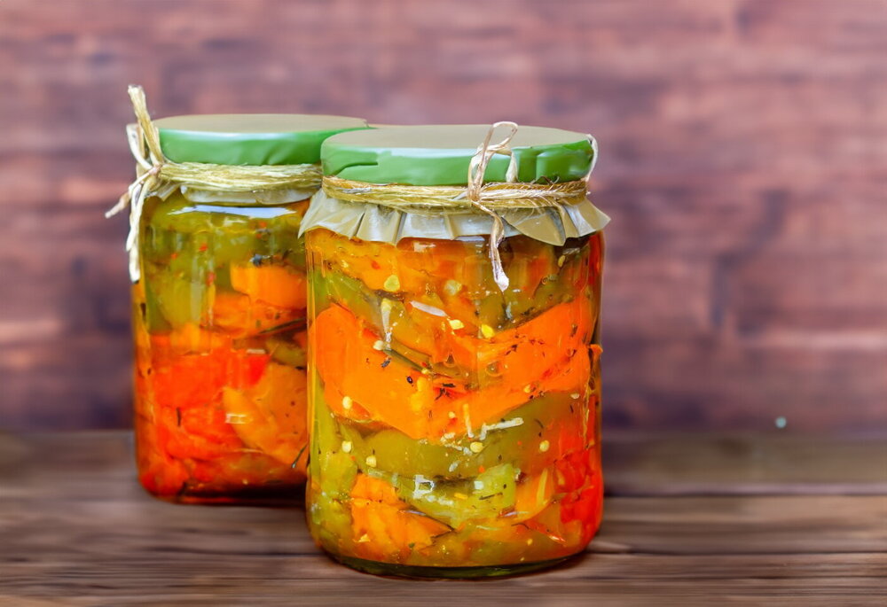 Roasted Bell Peppers in the Oven for Winter