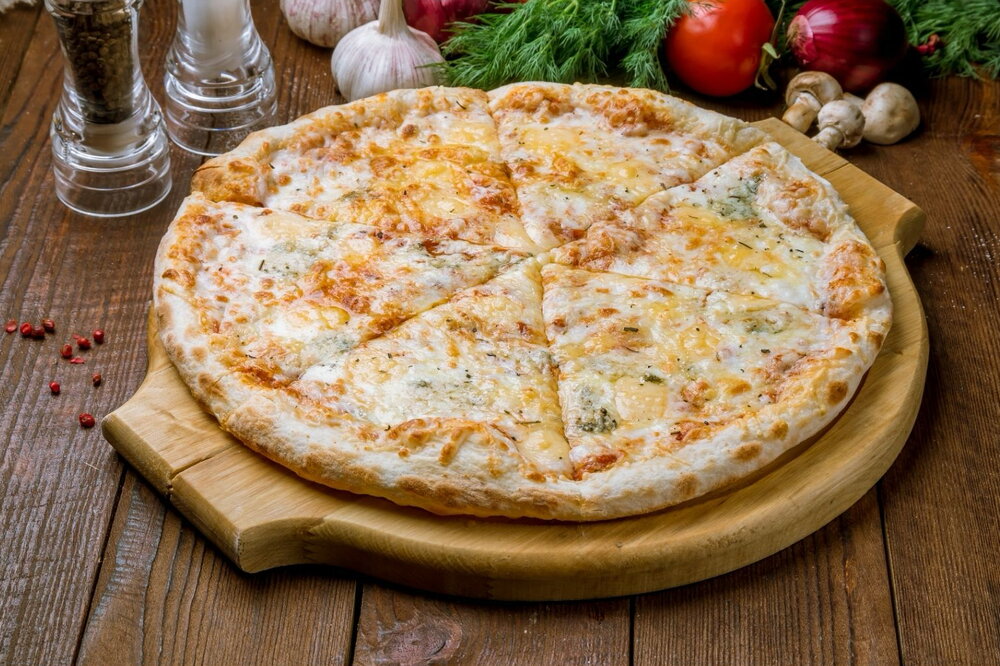 Four cheese pizza