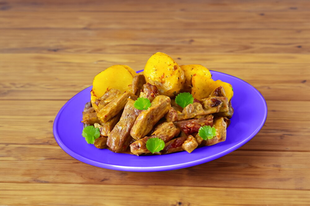 Braised Beef in a Kazan on the Stove