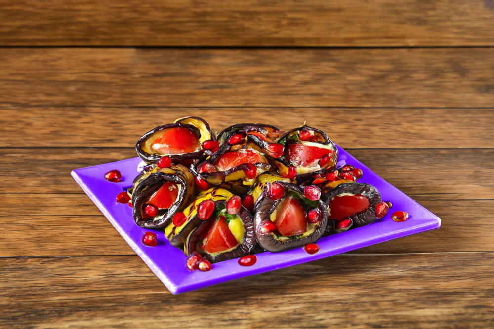 Eggplant Tongues with Garlic and Tomatoes (Appetizer)