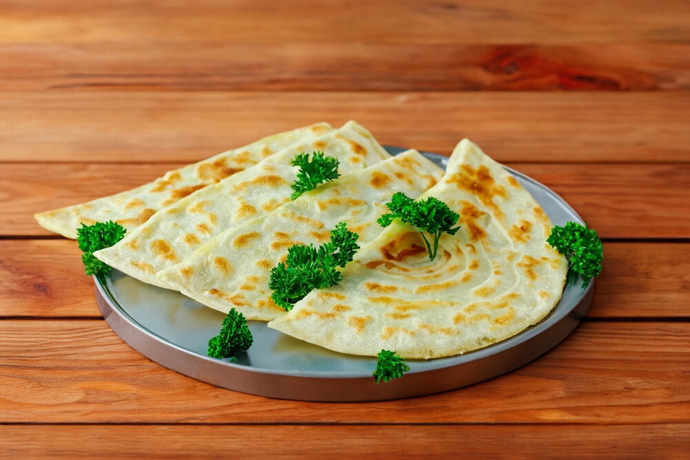 Thin Stuffed Flatbreads in a Skillet