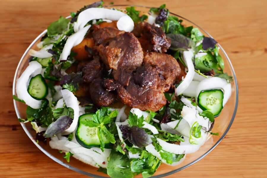 Lamb with Potatoes and Onions in a Cauldron