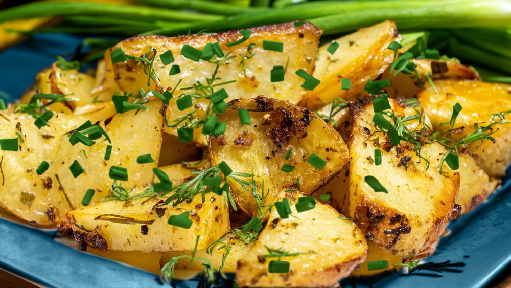 Rustic Oven-Baked Unpeeled Potatoes