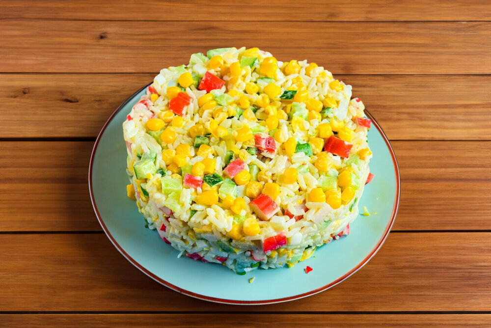 Classic Crab Stick Salad with Cucumber