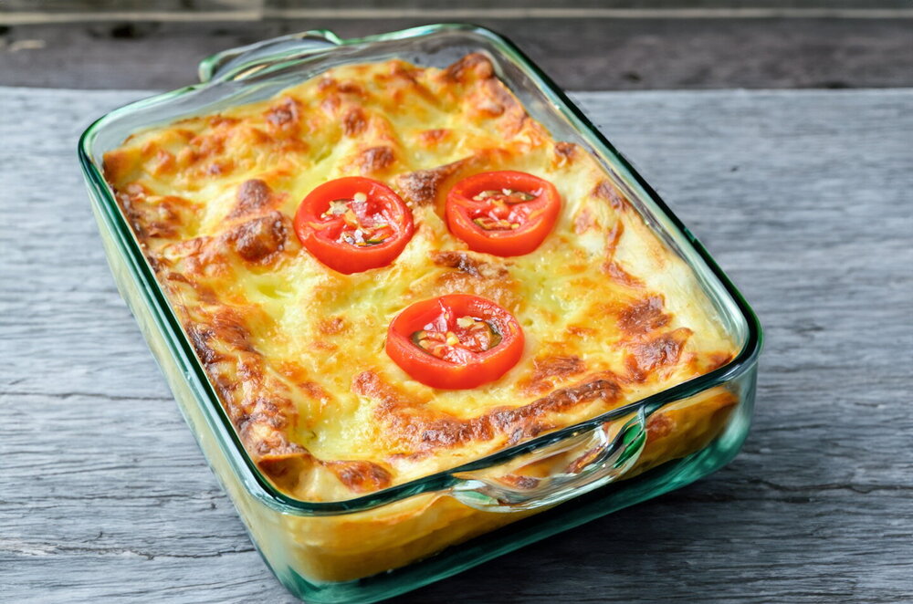 Lasagna with Chicken, Mushrooms and Béchamel Sauce