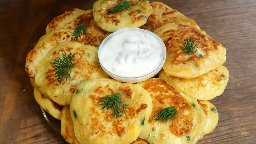 Lazy Patties – Fritters with Green Onion and Egg
