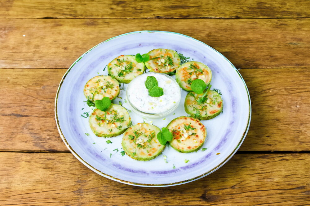 Zucchini Rounds in a Skillet