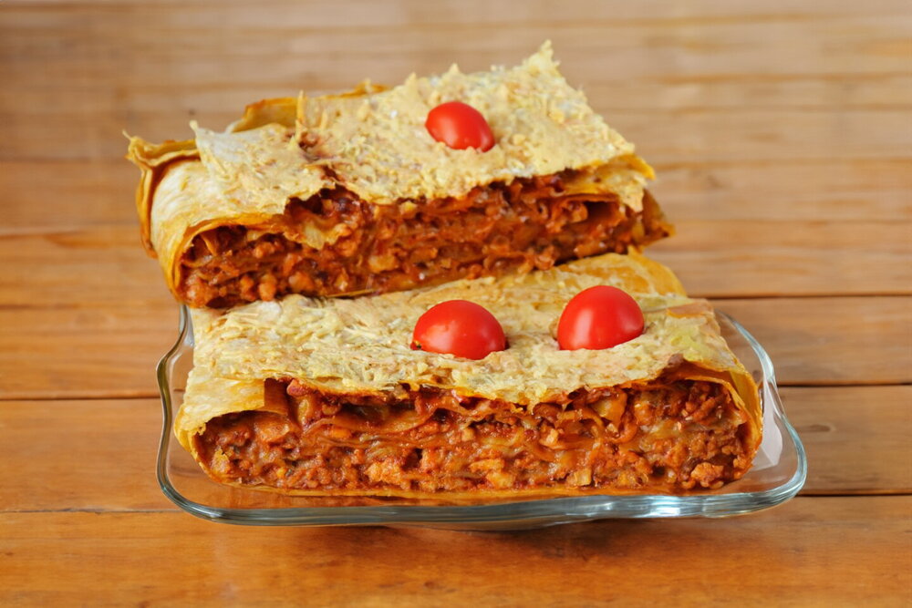 Lazy Lavash Lasagna with Minced Meat and Cheese (Oven-Baked)
