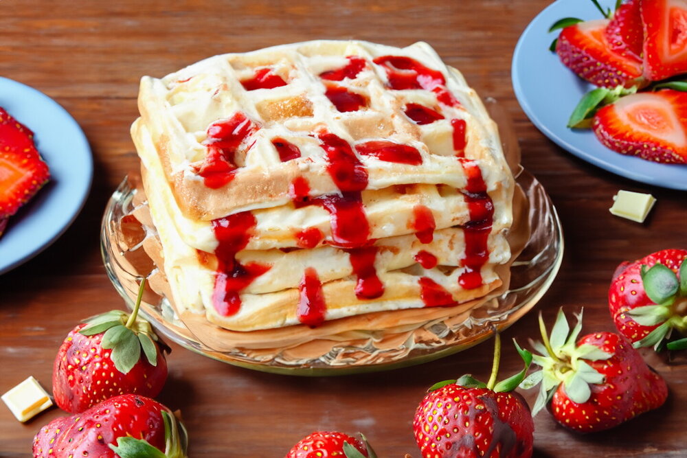 Viennese Waffles Without Butter in a Waffle Maker