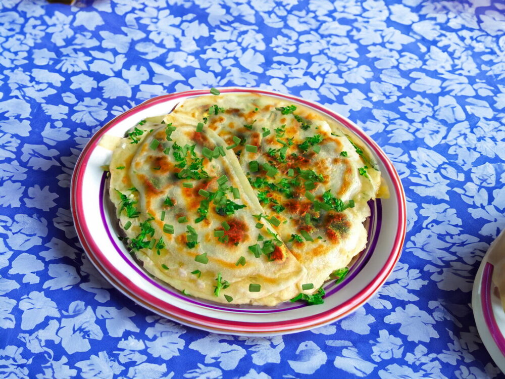 Qutab Flatbreads with Herbs and Cheese