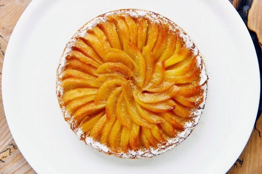French peach tart