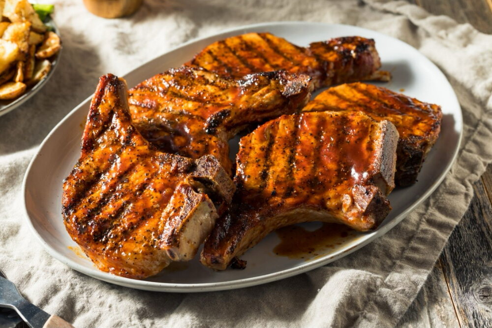Grilled pork chops