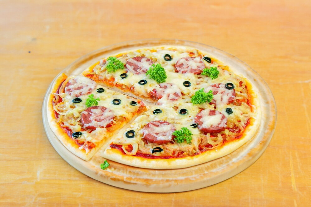 Pizza with Onions and Cheese