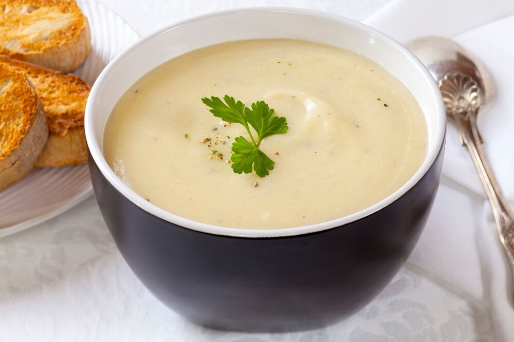 Blended potato soup