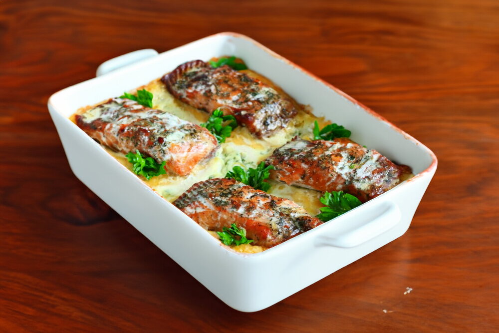 Potato Casserole with Fish (Oven-Baked)