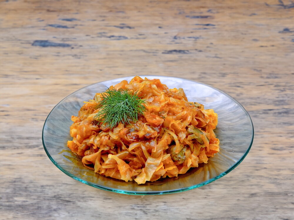 Cabbage & Mushroom Solyanka for Winter (Canned in Jars)