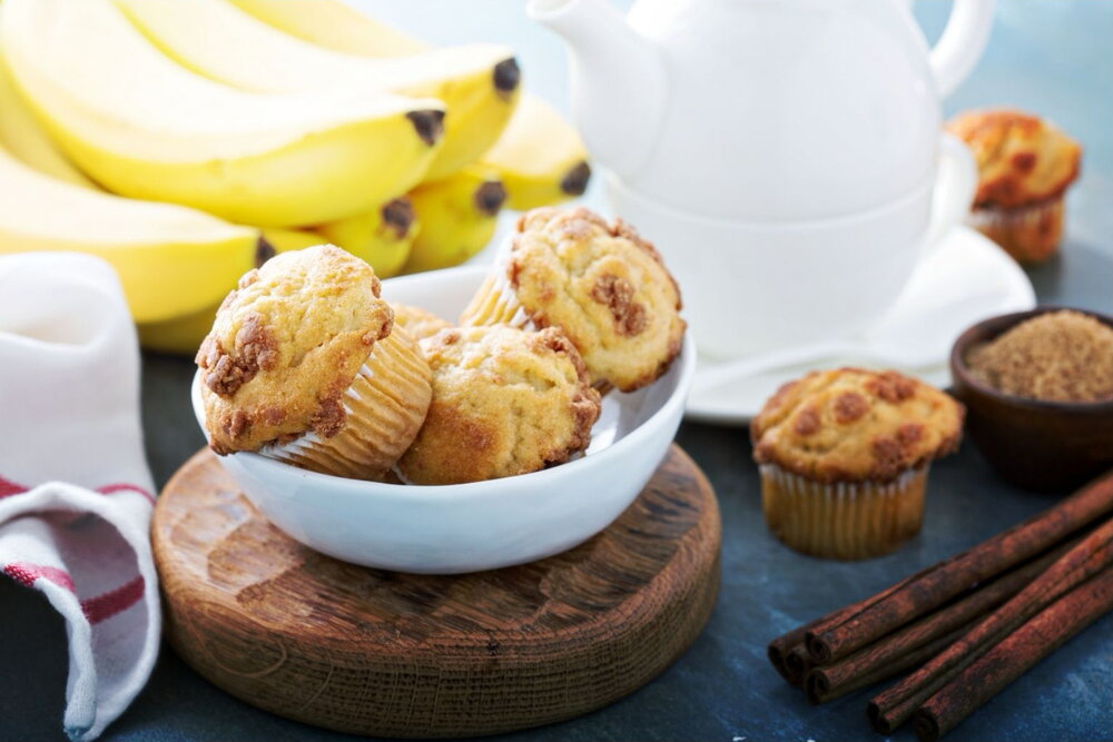 Moist Semolina Banana Muffins