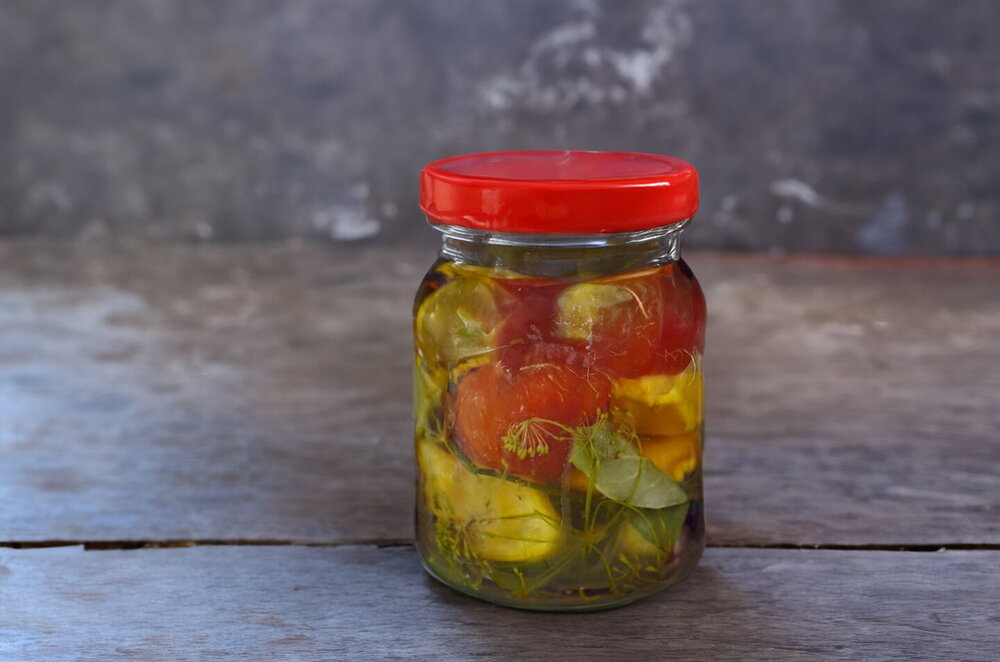 Pattypan Squash & Tomato Assorted Pickles for Winter